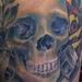 Tattoos - skull pistons traditional rose color arm tattoo - 70719